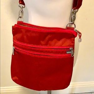 NWOT.  Ebags red travel satchel.